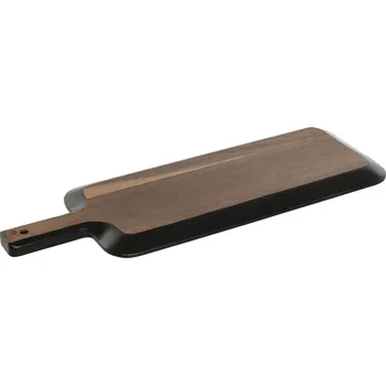 Kráječ na chleba Prkénko na krájení Home ESPRIT Akátové dřevo Přírodní Černá Tabule (51 x 17 x 1,8 cm)