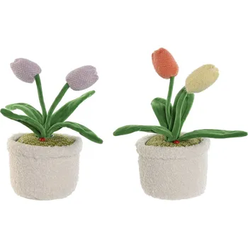 Zarážky do dveří Home ESPRIT Tulipány (14 x 14 x 30 cm) (2 kusů)