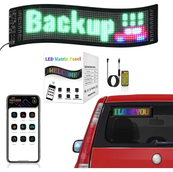 LED osvětlení Programovatelný LED nápis, plnobarevný rolovací LED panel, displej s vlastním animačním vzorem textu, ovládání pomocí aplikace Bluetooth