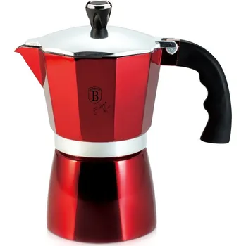 Moka konvice BERLINGERHAUS Konvice na espresso 3 šálky Burgundy Metallic Line BH-8544