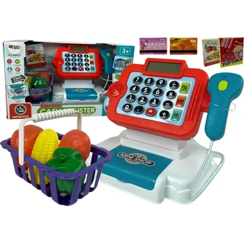 Hra na obchod Mamido Dětská pokladna s košíkem a zeleninou