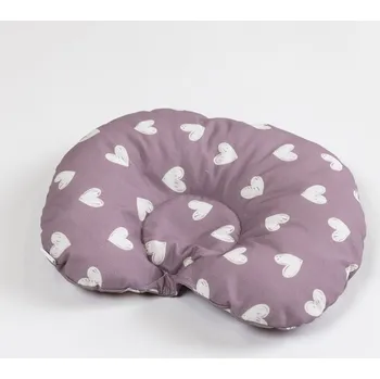 Hnízdečko pro miminko Tulimese Podhlavníček fialová srdce