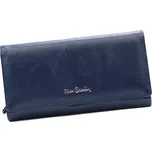 Tmavě modrá kožená peňaženka Pierre Cardin s mincovníkem na zips