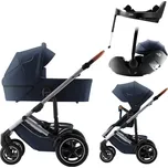 Britax Römer SET 4v1 kočárek Smile 5Z + hl. korba + autosedačka Baby-Safe PRO + Vario Base 5Z Style, Night Blue