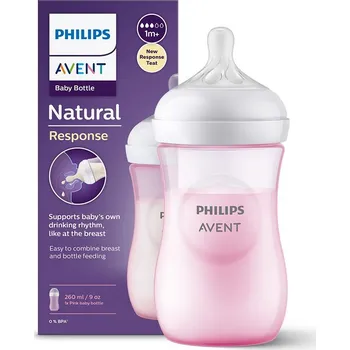 Láhev 260 ml Avent Natural Response Decor Barva: Pink