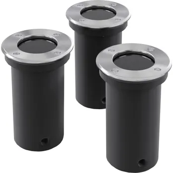 Průmyslové svítidlo Zápustná zemní zahradní svítidla 3x kulatá