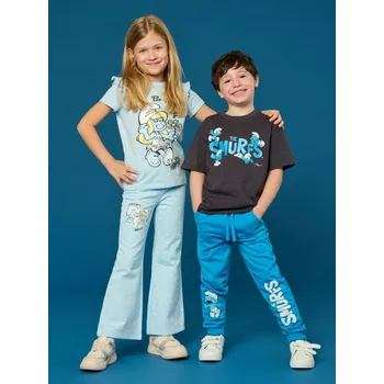 Sinsay - Tepláky The Smurfs - modrá - 171CT-55X - 171CT-55X-98