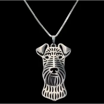 Náhrdelník ERDELTERIÉR HLAVA Č.1 - náhrdelník s přívěskem - stříbrný 1ks ŠP/FEI