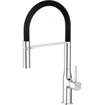 Laveo MAIA 25BL baterie dřezová ohebná, keramická kartuše 25 mm, Cr/černá