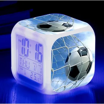 Budík Fotbal – digitální LED budík (hodiny), typ 1