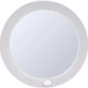 Kosmetické zrcátko Ridder Mulan Kosmetické zrcátko s LED osvětlením a přísavkou, 5x zvětšení, bílá, 03003201