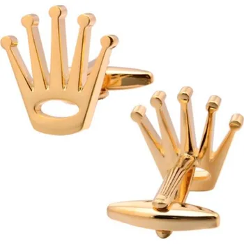 Manžetový knoflíček Manžetové knoflíčky korunka v motivu Rolex Zlatá