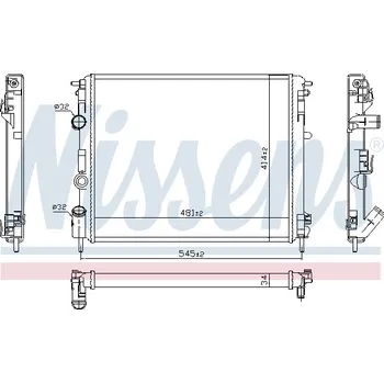 Chladič motoru Chladič, chlazení motoru NISSENS 607126