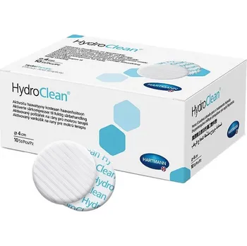Krytí na ránu Krytí čistící aktivní HydroClean, 10 ks 4 cm