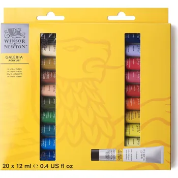 Vodová barva Akrylové barvy Winsor & Newton 12 ml - sada 20 ks