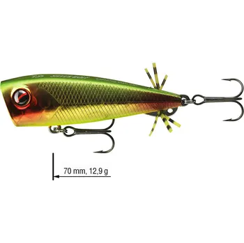 Umělá nástraha Wobler Pop Chining Bug 55F DAIWA PROREX - 7 cm - Green Gold Red Tail