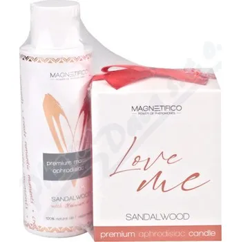 Masážní přípravek MAGNETIFICO masáž.olej 100ml+svíčka Sandalwod 125g