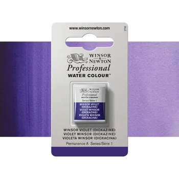Vodová barva Akvarelová barva Winsor & Newton Professional, půlpánvička - Winsor Violet Dioxazine