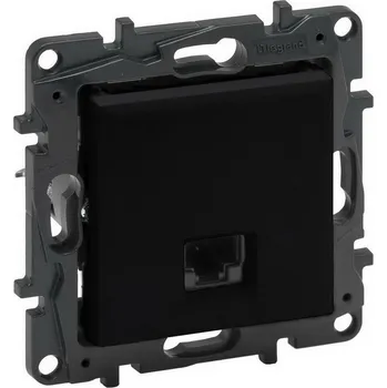Elektrická zásuvka NILOÉ STEP DATOVÁ ZÁSUVKA 1XRJ45 C6A UTP ČERNÁ LEGRAND 863567