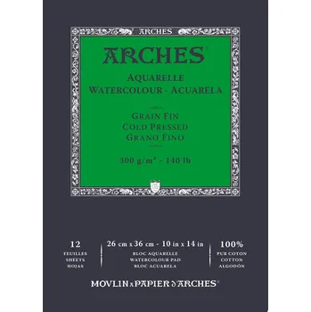 Skicák Arches Cold Pressed, 300 g/m2, 12 archů - 26 x 36 cm