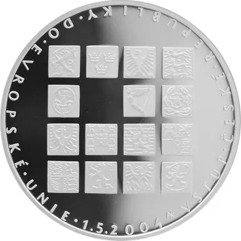 Stříbrná mince 200 Kč Vstup České republiky do Evropské unie 2004 Proof