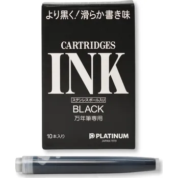 Platinum Inkoustové bombičky Platinum, 10 ks - Black