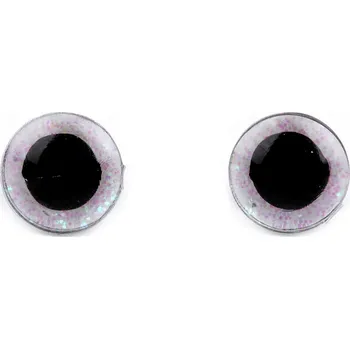 Oči glitrové s pojistkou Ø10 mm, malé, 3 (11) krémová světlá AB