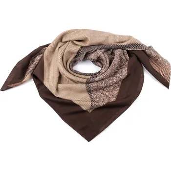 Šátek Šátek 105x105 cm, malé, 4 hnědá