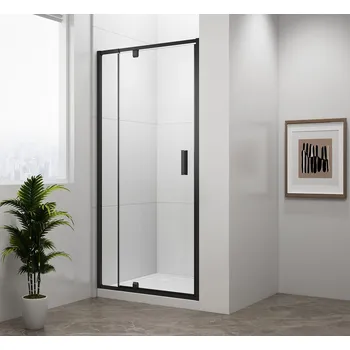 Polysan Easy Black Sprchové dveře 88-102 cm, otočné Černá / Transparentní, čiré sklo, EL1715B