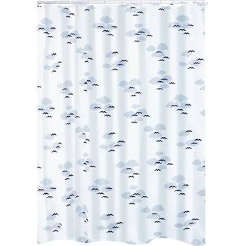 Sprchový závěs Ridder Helgoland Sprchový závěs, textilní, 120x200 cm, bílá/dekor, 46163