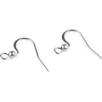 Náramek Afroháček s kuličkou z nerezové oceli, malé, platina