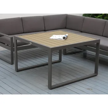 Zahradní stůl Zahradní hliníkový Lounge stůl šedý