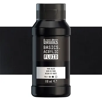 Vodová barva Akrylová barva Liquitex Basics Fluid - Mars Black Balení: 118 ml