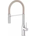 Laveo MAIA 25BE baterie dřezová ohebná, keramická kartuše 25 mm, Cr/béžová