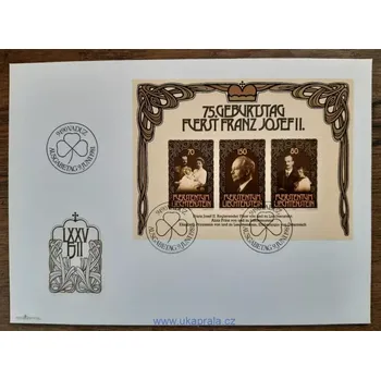 Poštovní známka Lichtenštejnsko FDC aršík Bl 11, kníže FJ II. , r. 1981