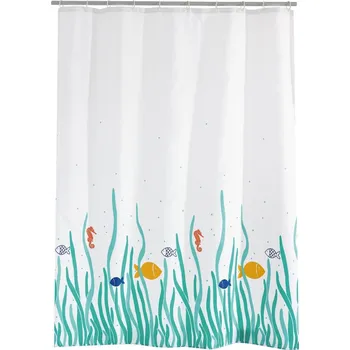 Sprchový závěs Ridder Atlantis Sprchový závěs 180x200 cm, textilní, rybičky, 46930