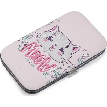 Manikúra v pouzdře kočka, malé, 1 růžová nejsv.