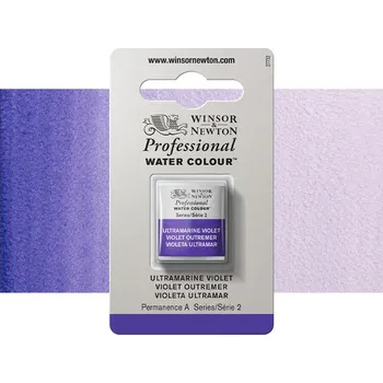 Vodová barva Akvarelová barva Winsor & Newton Professional, půlpánvička - Ultramarine Violet