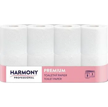 Toaletní papír Harmony Professional Toaletní papír, 3 vrstvý, 294 m návin, bílý, 56 rolí