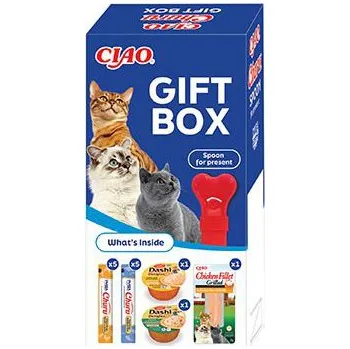 Krmivo pro kočku Churu/Inaba/Ciao Ciao GIFT BOX pro kočky - 13 dobrot + lžička zdarma