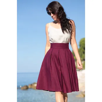 Dámská sukně Lotika 100% lněná jednobarevná sukně Lotika 946382