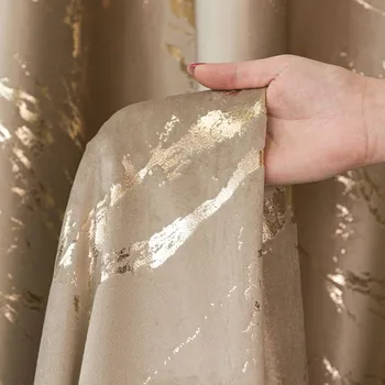 Závěs Závěsy Z Kvalitního Velurového Materiálu S Řasící Páskou Béžová Barva Jordan (SM)