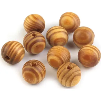 Dětské navlékací korálky Dřevěné korálky Strip Ø16 mm, malé, 1 (Ø16 mm) borovice světlá