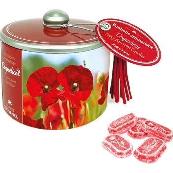 Bonbon Esprit Provence Vlčí mák Bonbony v plechovce, 85 g