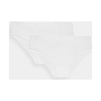 Kalhotky Dámské spodní prádlo kalhotky 4F (2 Pack) - bílé velikost XL bílá