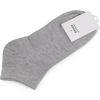 Dámské ponožky Bavlněné ponožky kotníkové unisex, malé, 2 šedá světlá