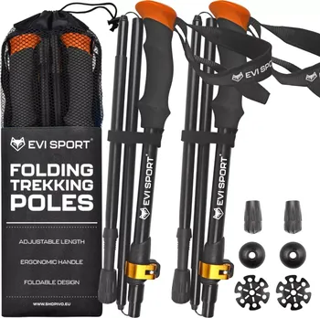 Trekingová hůl Evi Sport Folding Trekking Poles černé/oranžové 110-130 cm