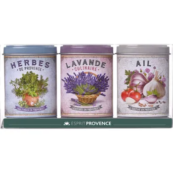 Koření Esprit Provence Bylinkové trio Levandule, Česnek & Provensálské bylinky, 3 ks