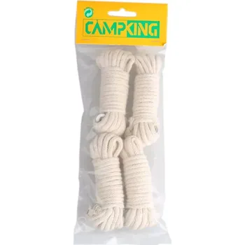 Příslušenství ke stanu Stanové šňůry CAMPKING 4ks (Sada klasických bavlněných napínacích šnůr ke stanu, celtě atd...)