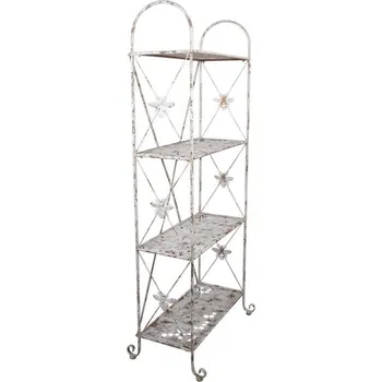 Bytová dekorace Kovový regál 76x47x177 cm včelí